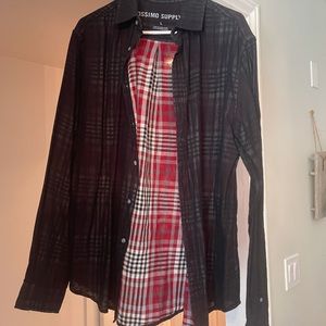 Mens Mossimo Long Sleeve Button-Up, NWT